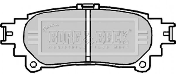 BORG & BECK Комплект тормозных колодок, дисковый тормоз BBP2222